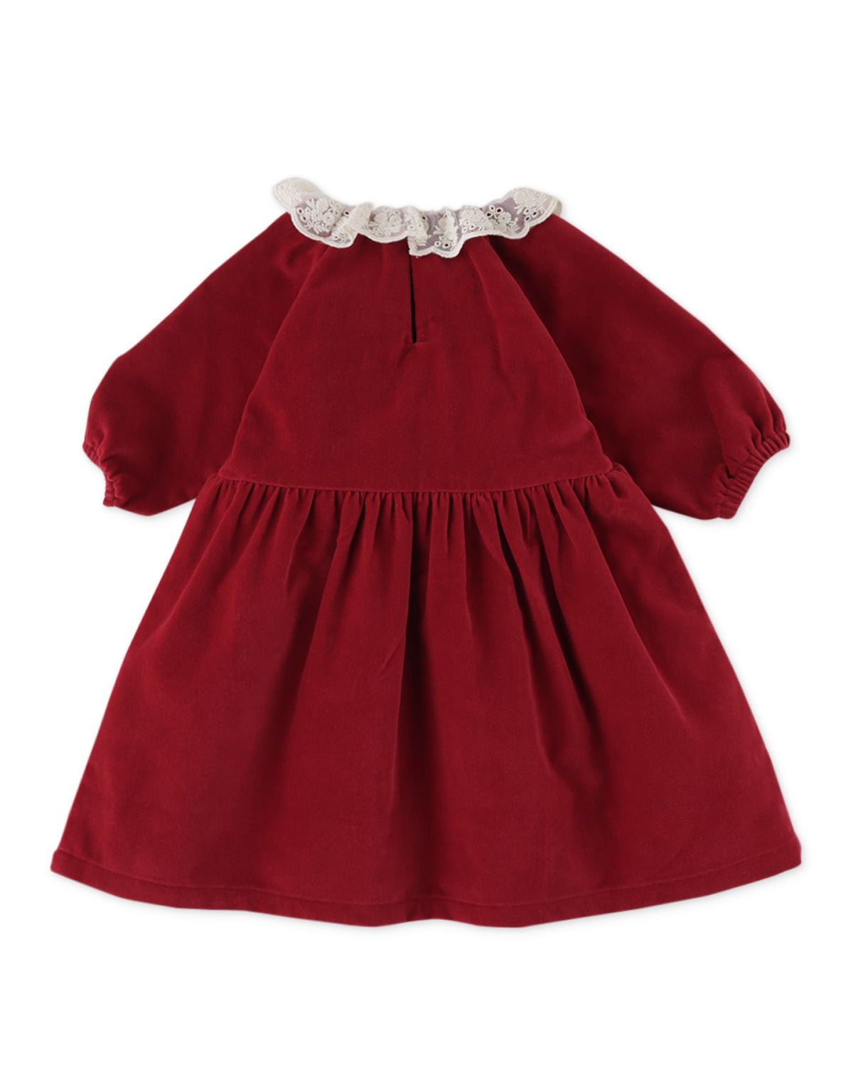 Vestido rojo de terciopelo con estampado de jengibre