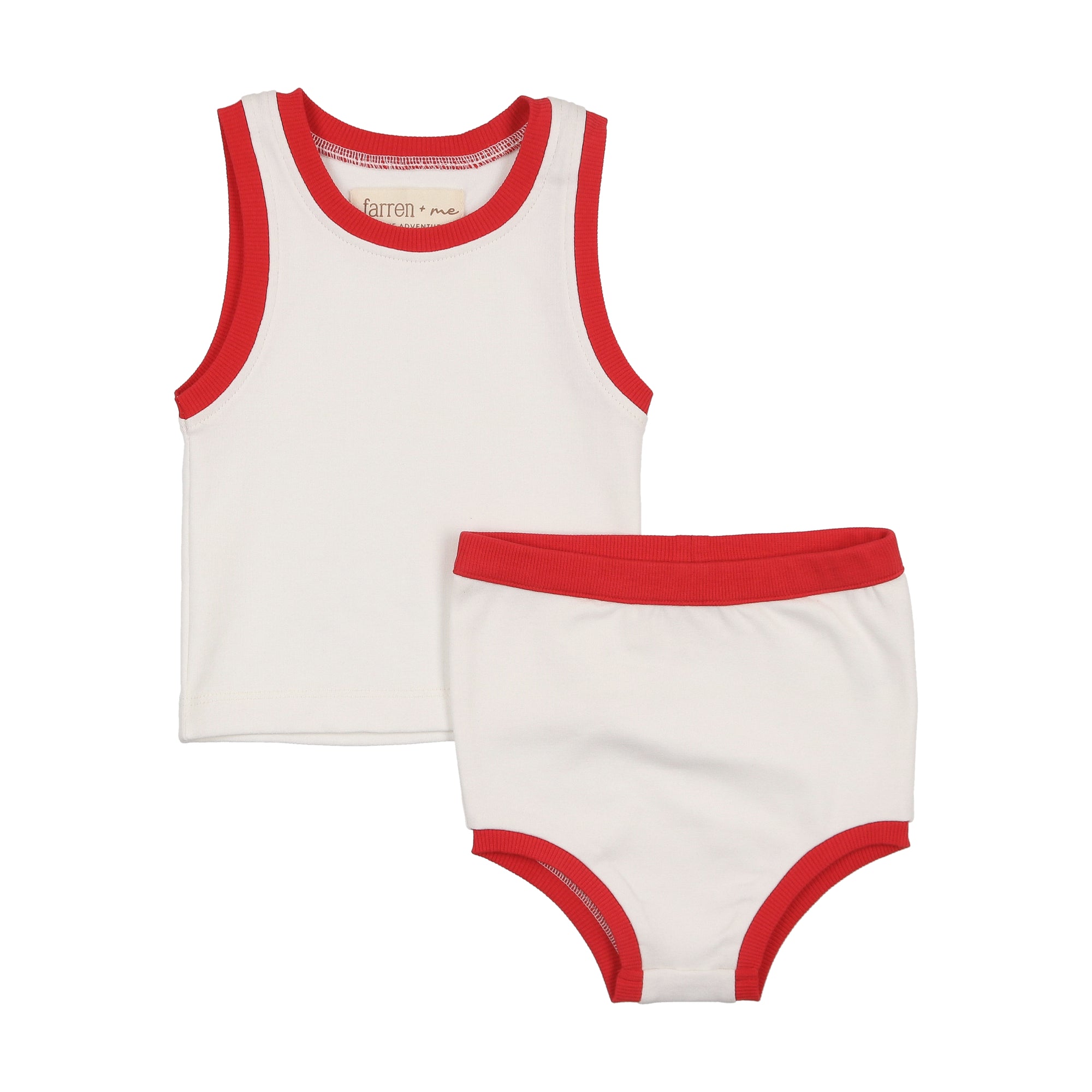 F287 FARREN + ME TENIS TIRANTES CRUDO/ROJO