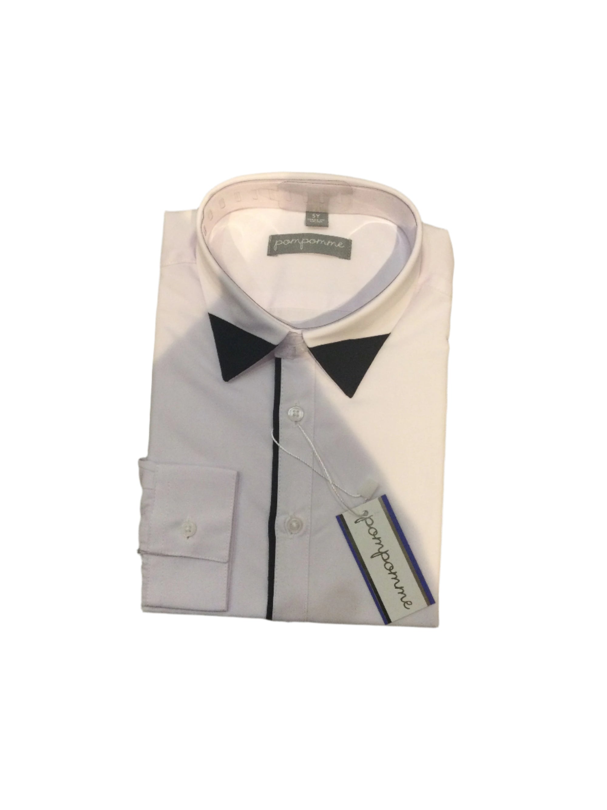 Camisa blanca con pompones para niño