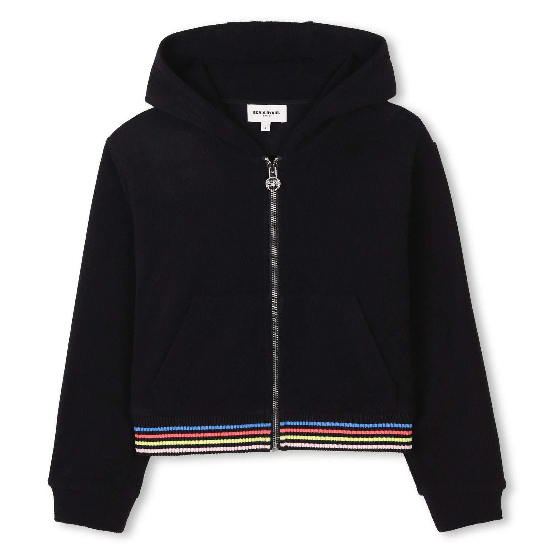 Sudadera con capucha y cremallera de toalla de felpa de SONIA RYKIEL
