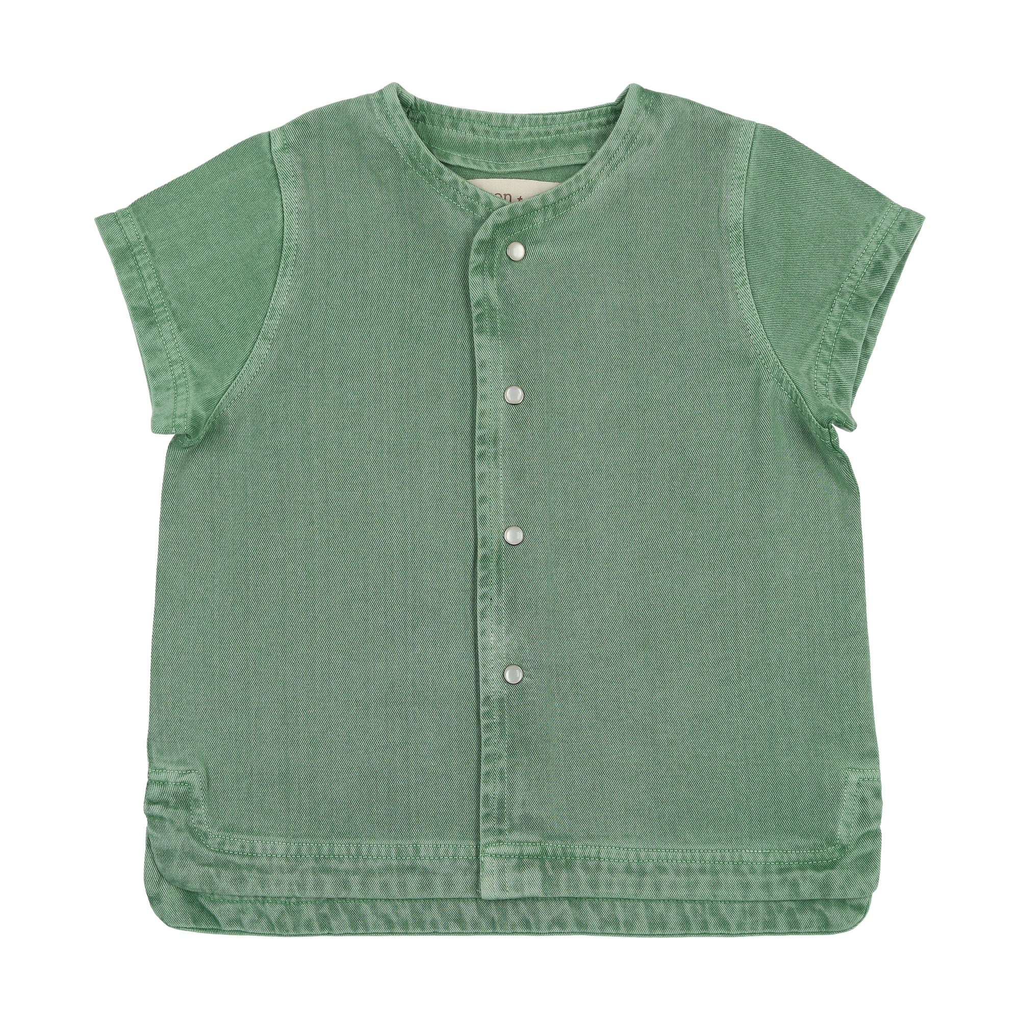F270 FARREN + ME CAMISA VAQUERA CON BOLSILLO LAVADO VERDE
