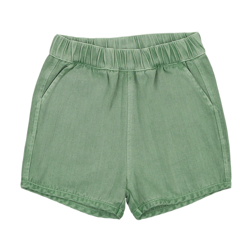 F272 FARREN + ME PANTALONES CORTOS DEPORTIVOS VAQUEROS LAVADO VERDE