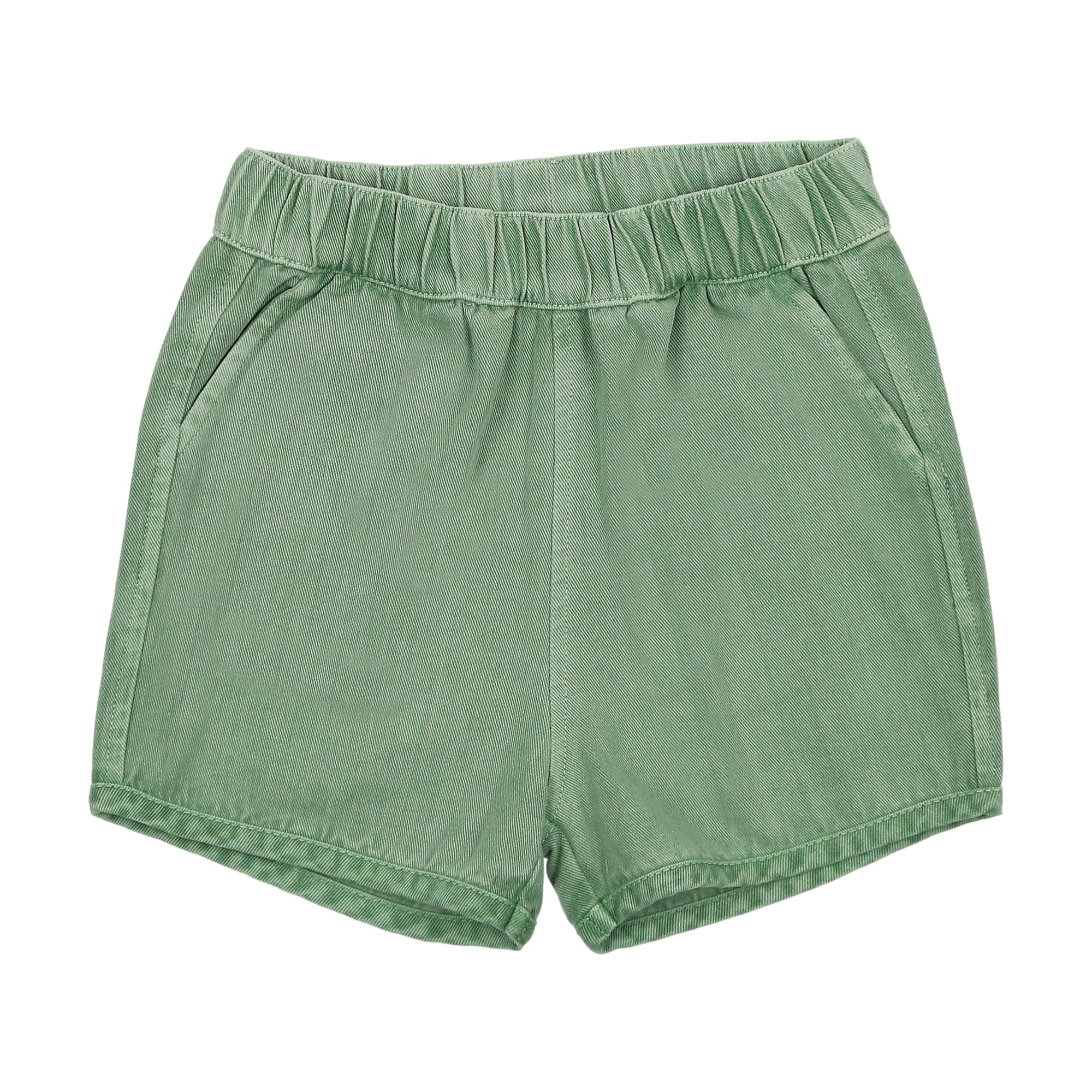 F272 FARREN + ME PANTALONES CORTOS DEPORTIVOS VAQUEROS LAVADO VERDE