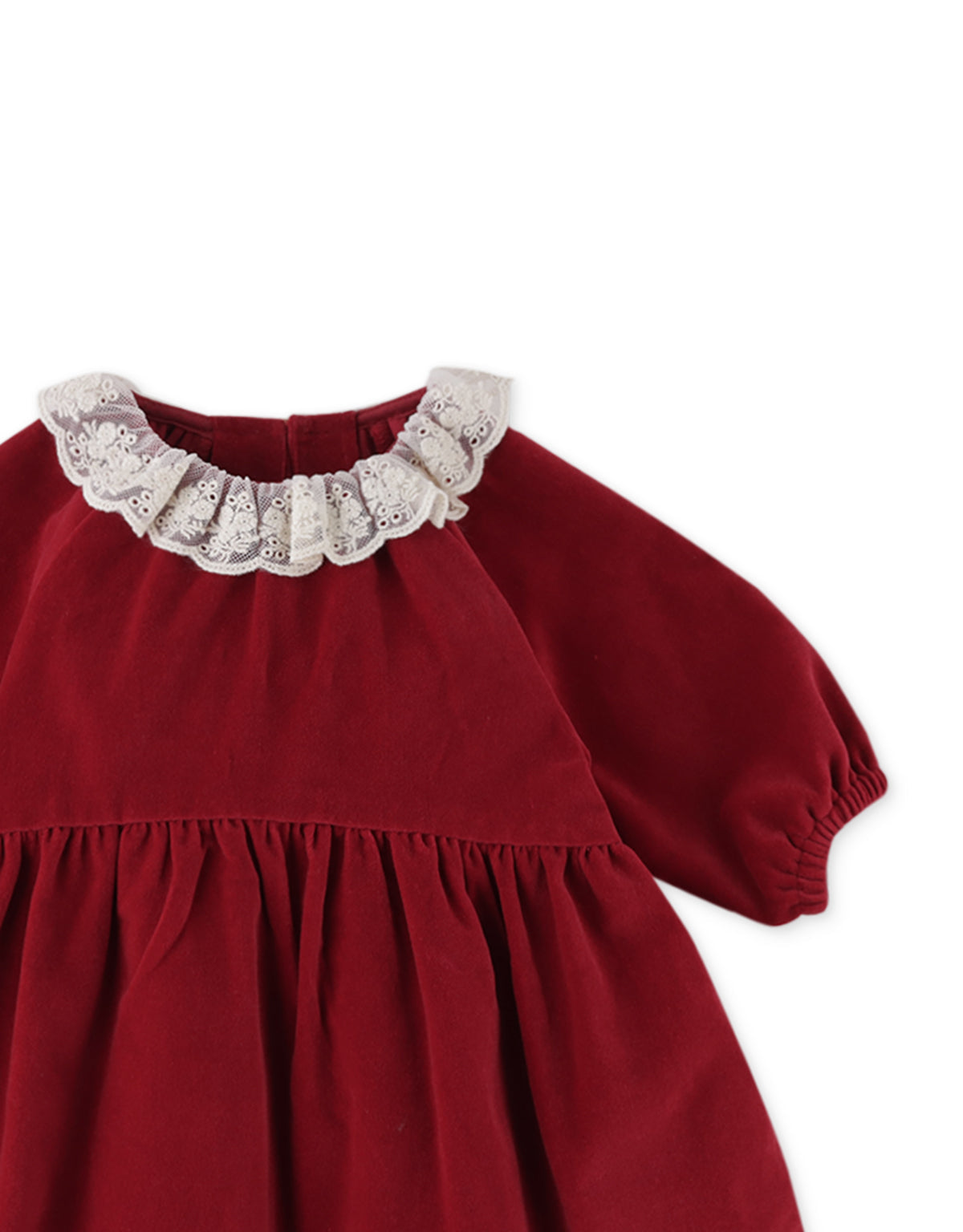 Vestido rojo de terciopelo con estampado de jengibre