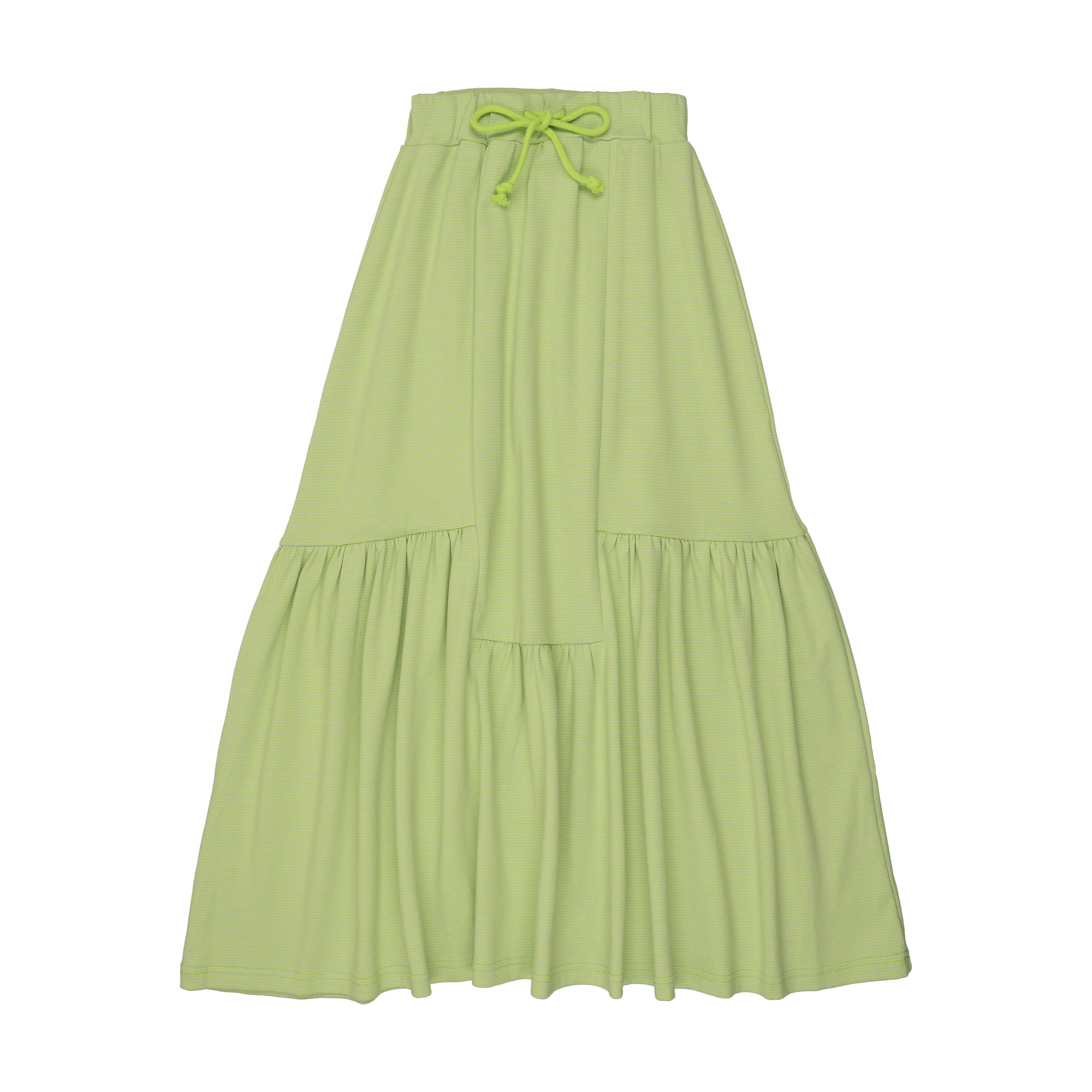 FALDA MIDI DE RAYAS VERDES KIN KIN