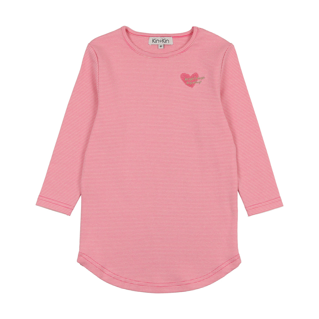 CAMISETA DE MANGA LARGA DE RAYAS PARA NIÑA KIN KIN
