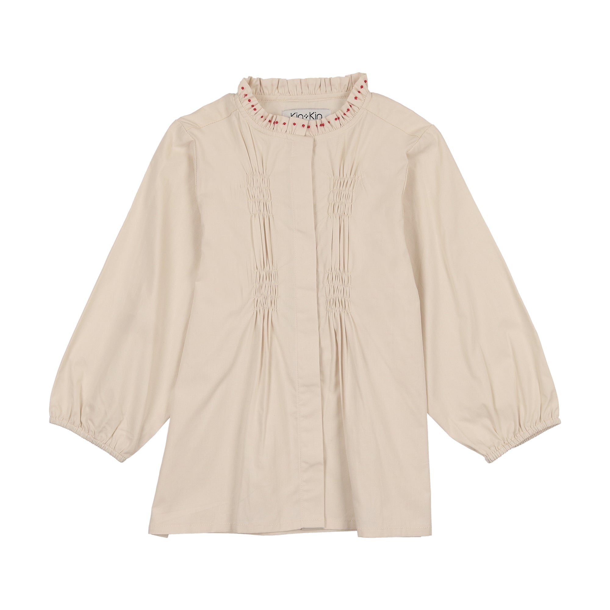 Camisa con cuello con volantes kin kin
