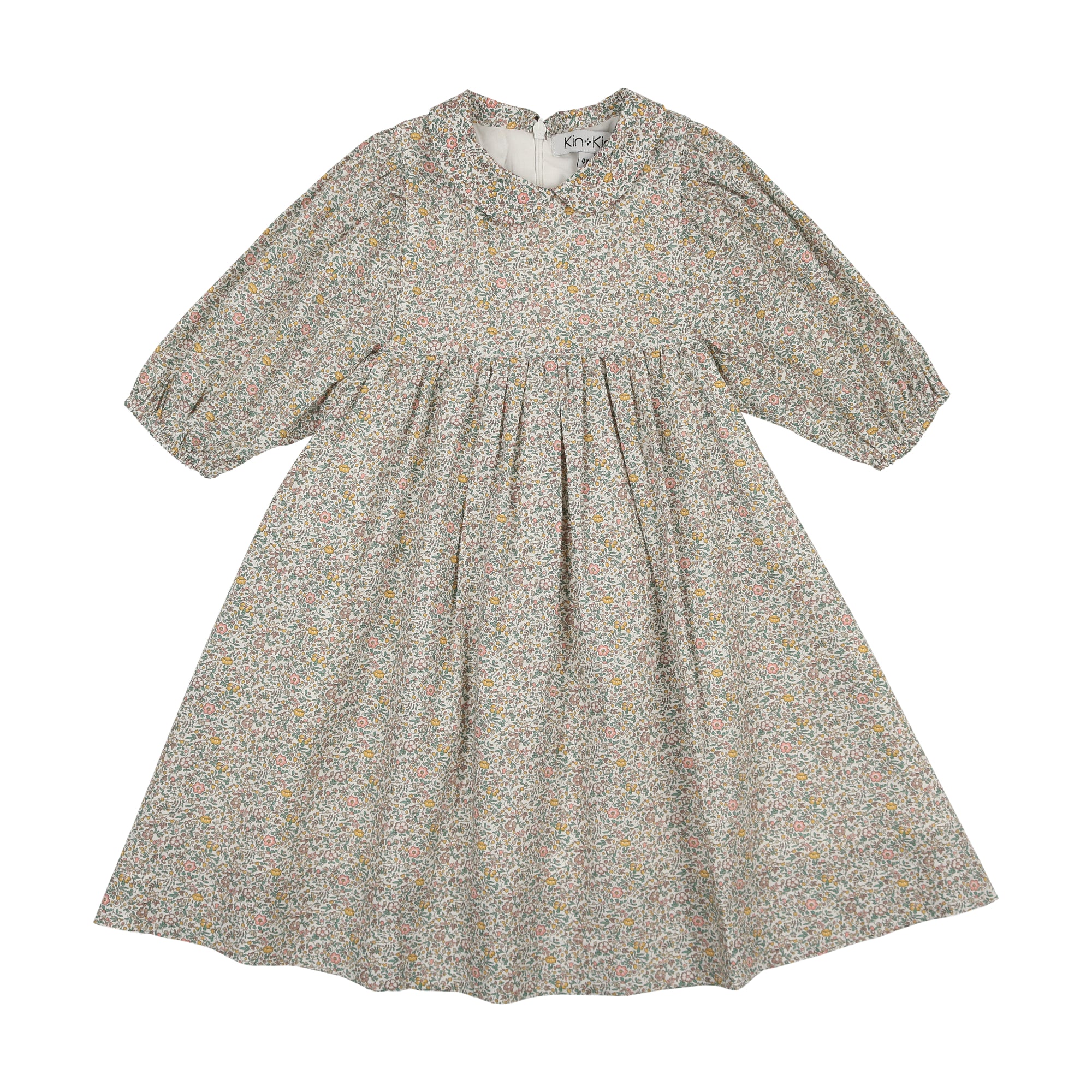 K263 Kin kin Vestido de manga larga con cuello Peter Pan