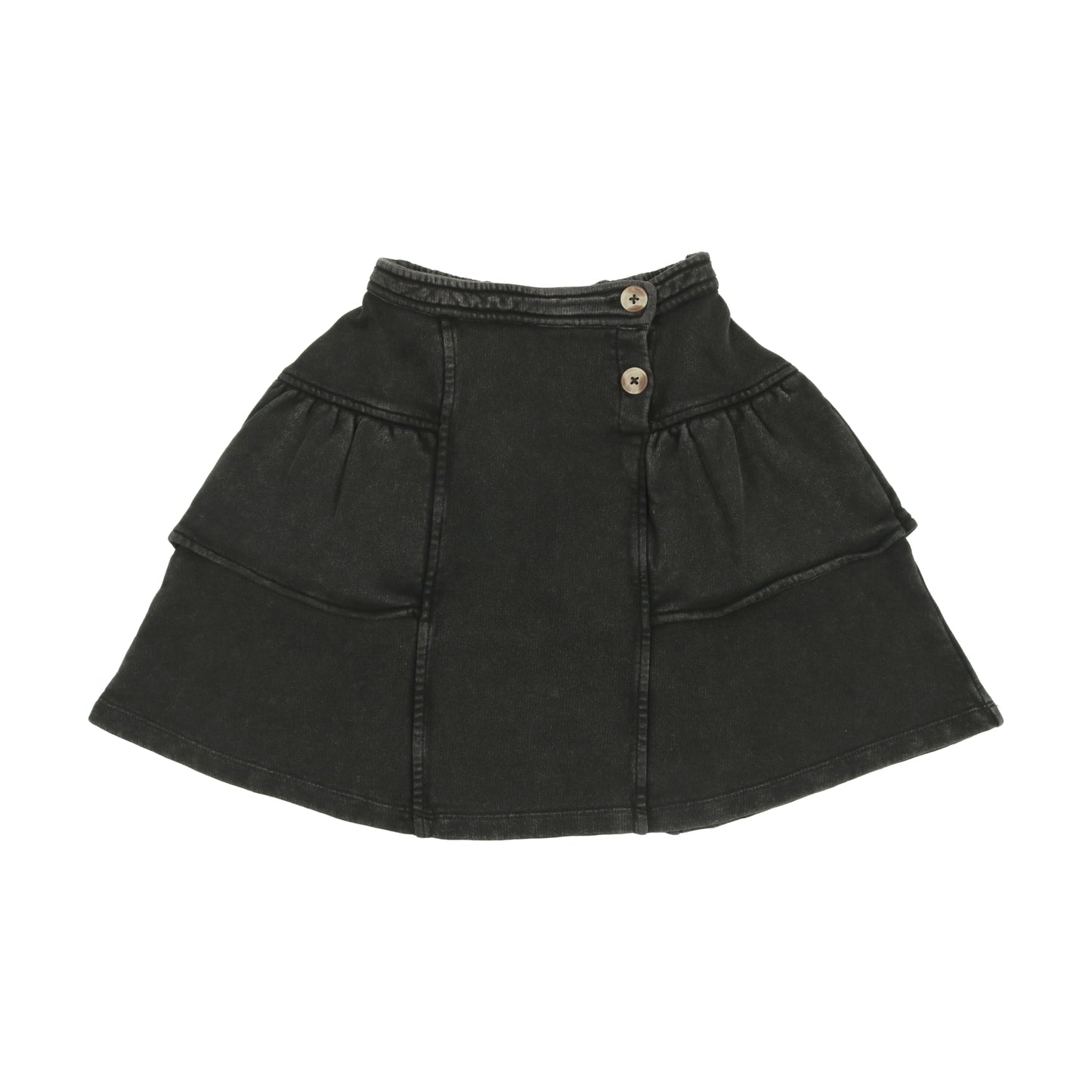 Kin and kin french terry tiered skirt