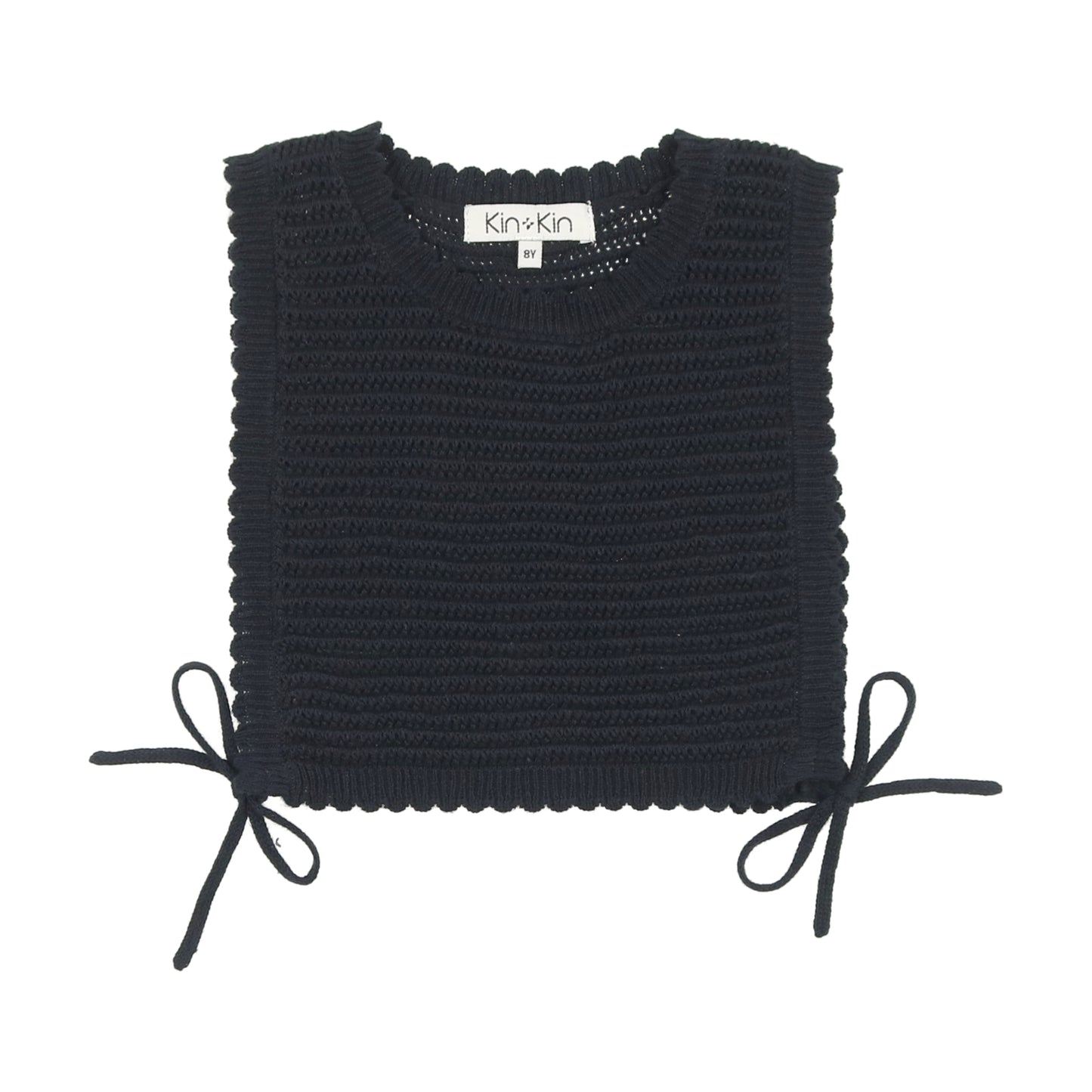 Kin and kin gathered dress +knit bib vest