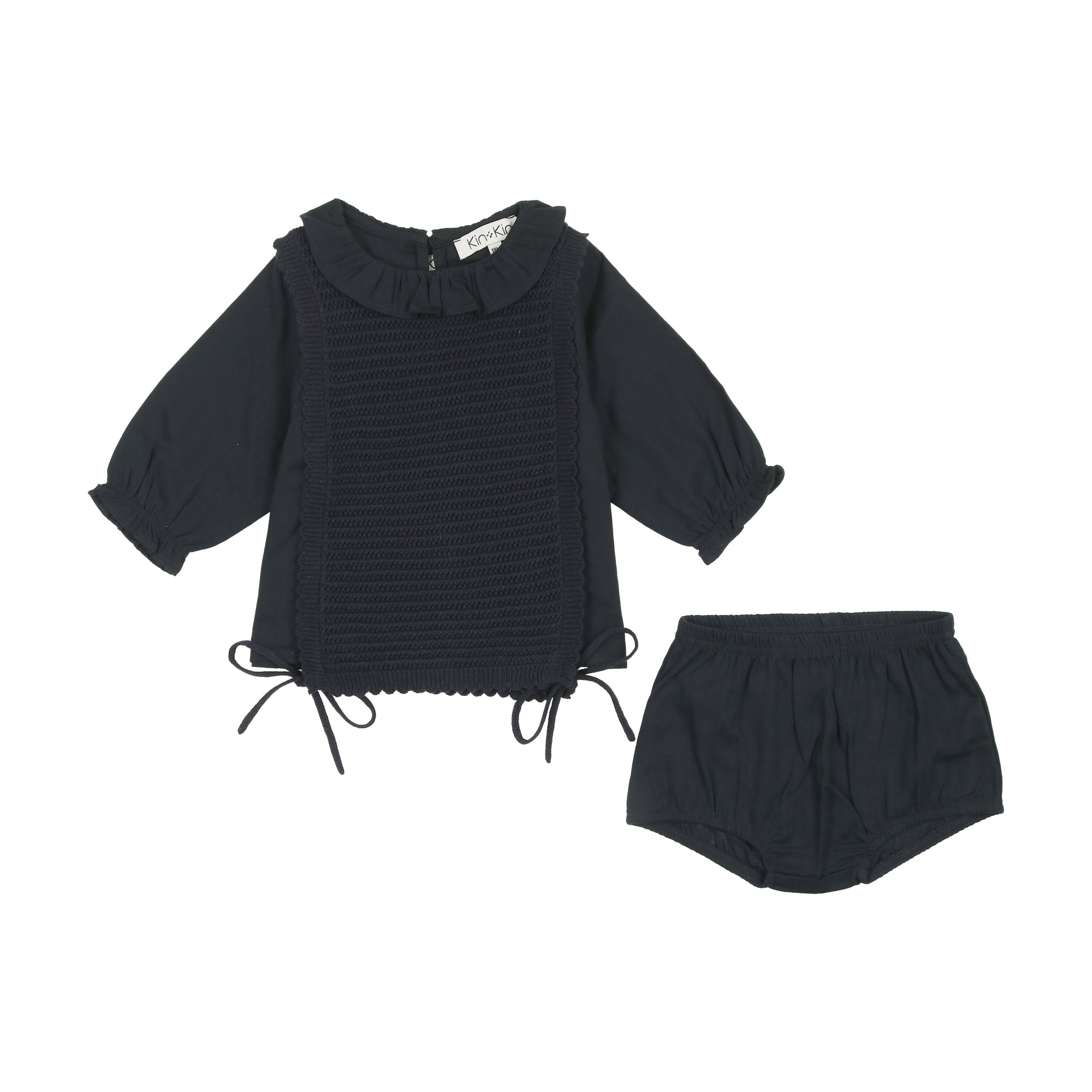 Conjunto de bombacho para bebé + chaleco de punto con pechera Kin and Kin