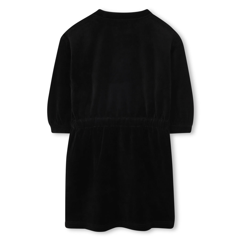 A00325 SONIA RYKIEL VESTIDO DE MANGA 3/4 CON LOGO NEGRO