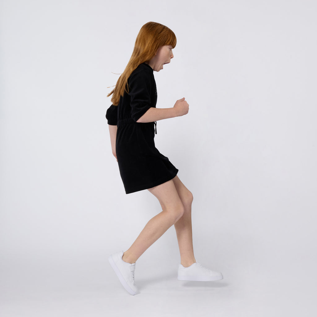 A00325 SONIA RYKIEL VESTIDO DE MANGA 3/4 CON LOGO NEGRO