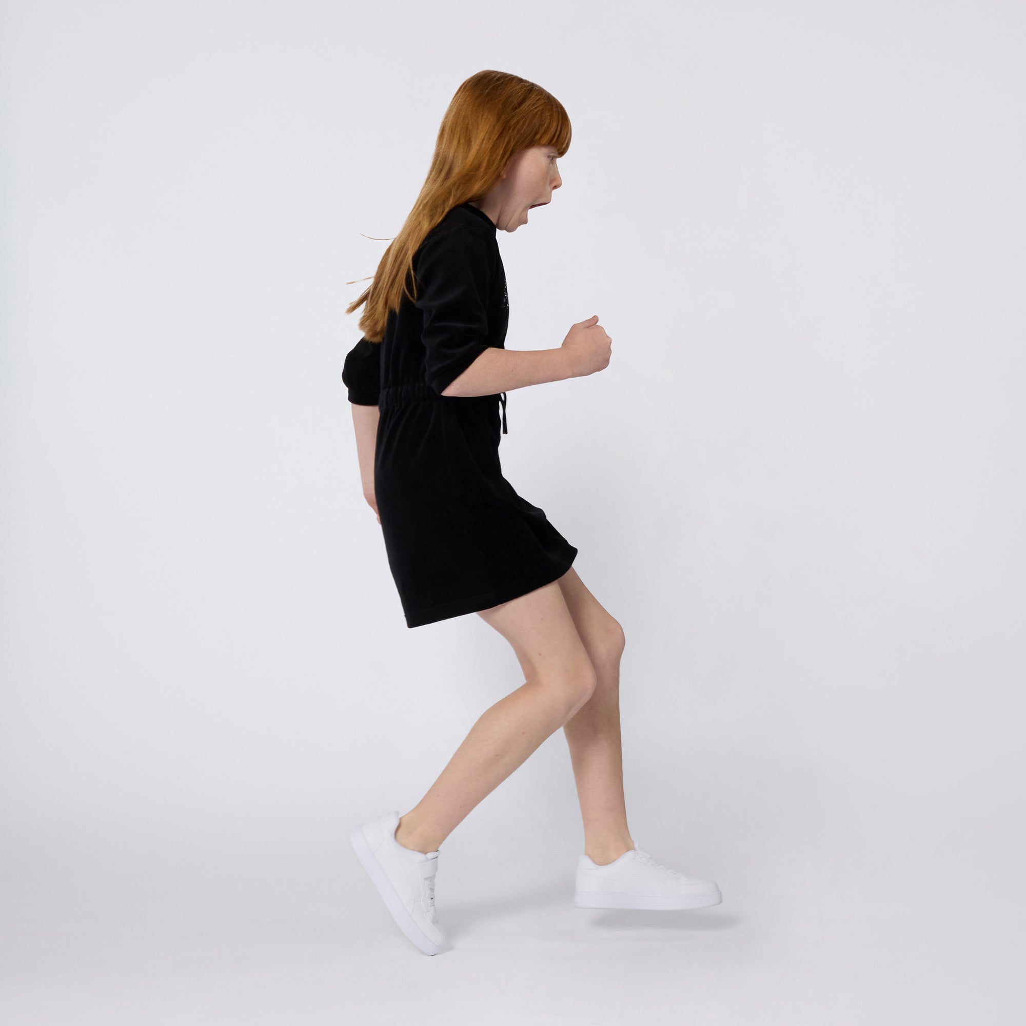 A00325 SONIA RYKIEL VESTIDO DE MANGA 3/4 CON LOGO NEGRO