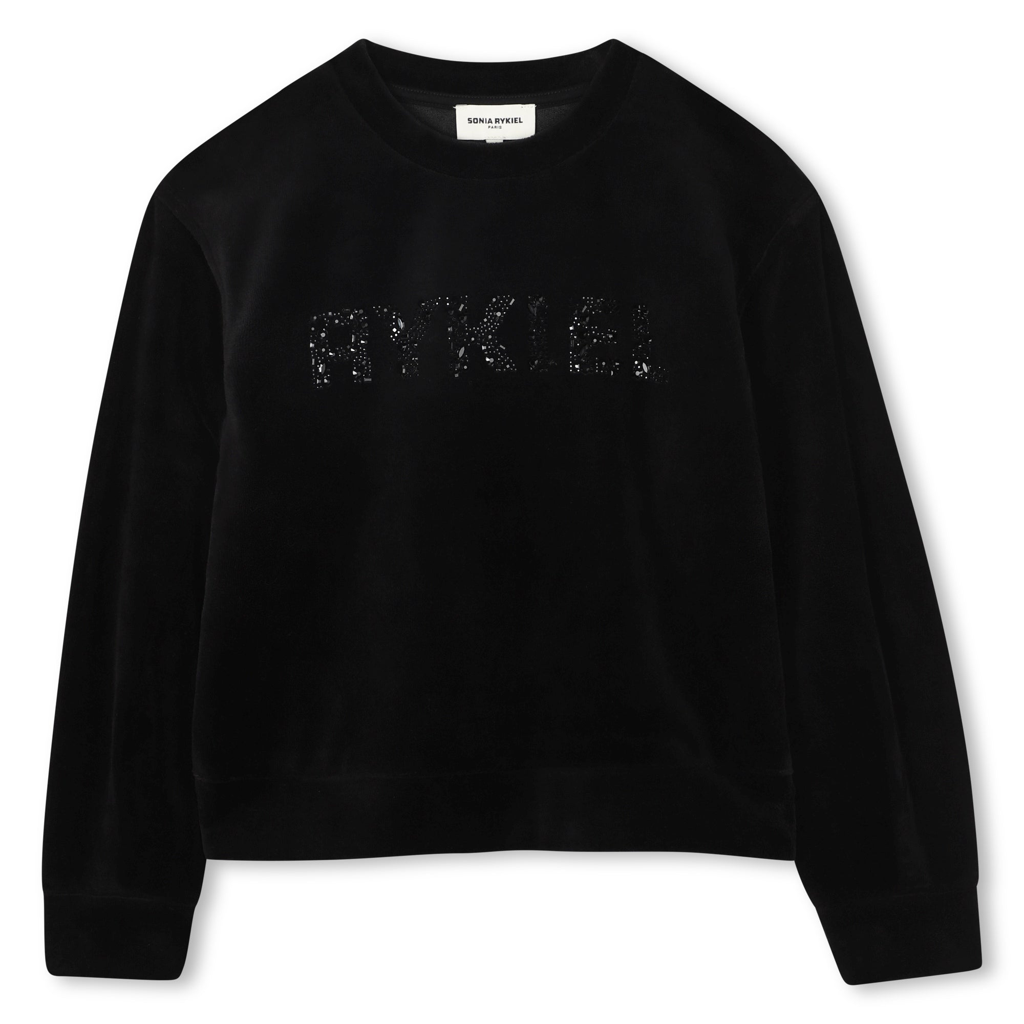 A00343 SONIA RYKIEL SUDADERA DE CUELLO REDONDO CON LOGO NEGRO