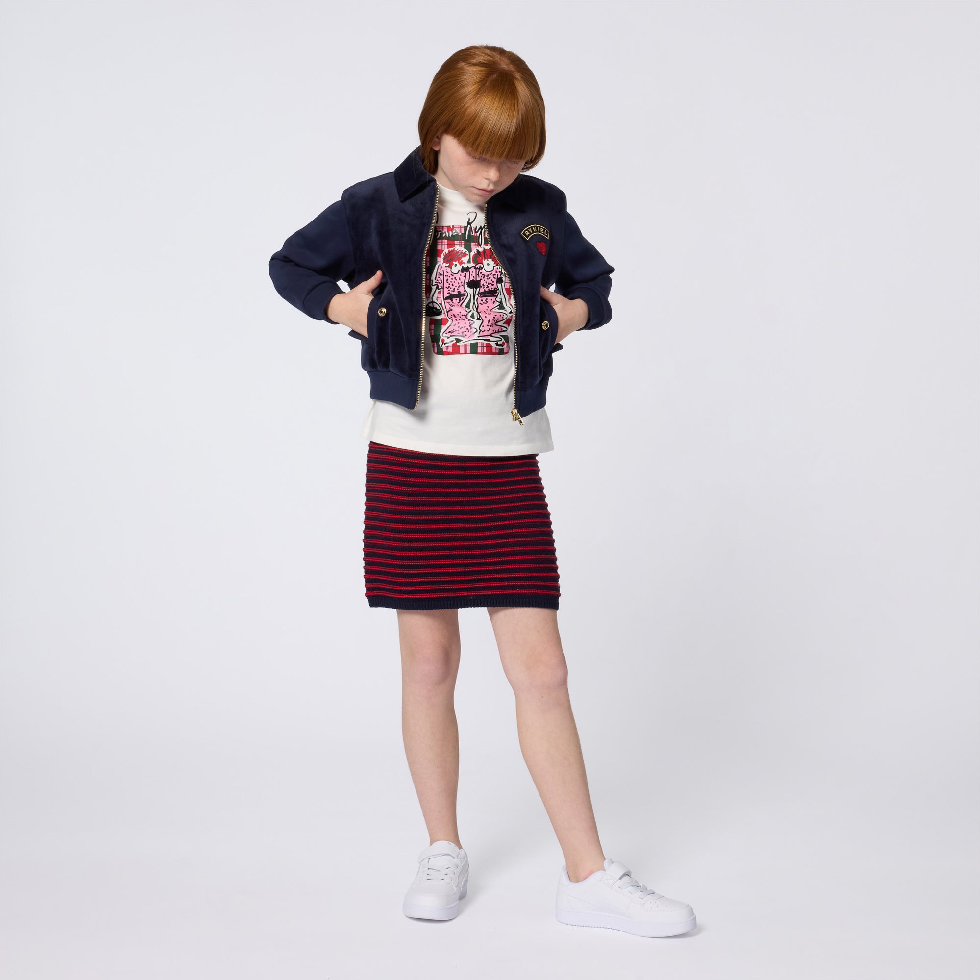 A00345 SONIA RYKIEL CÁRDIGAN AZUL MARINO CON CREMALLERA